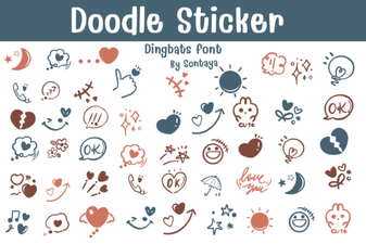 Doodle Sticker Font: Playful & Expressive Design Tool